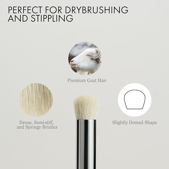 ARTIFY Drybrush Set with Dampening Pad and Brush Soap: 5 Sizes Professional-Grade Dry Brush for Effortless Miniature & Model Painting - Hobby Paint Brushes for Tabletop & Wargames Miniatures