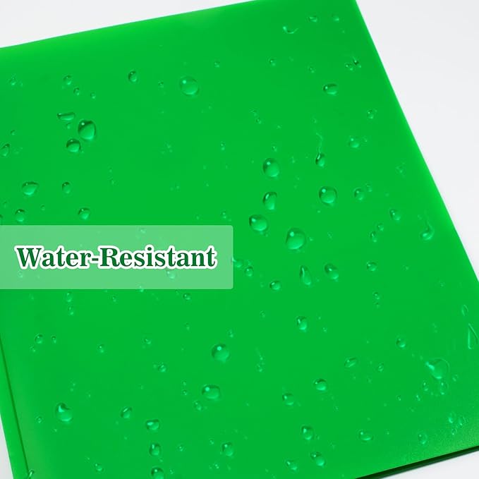 60-Pack Plastic Folders with Pockets and Prongs,2-Pocket Folders with 3 Fasteners, Poly Folders Holds 8-1/2" x 11" Paper for School/Office/Home, Green