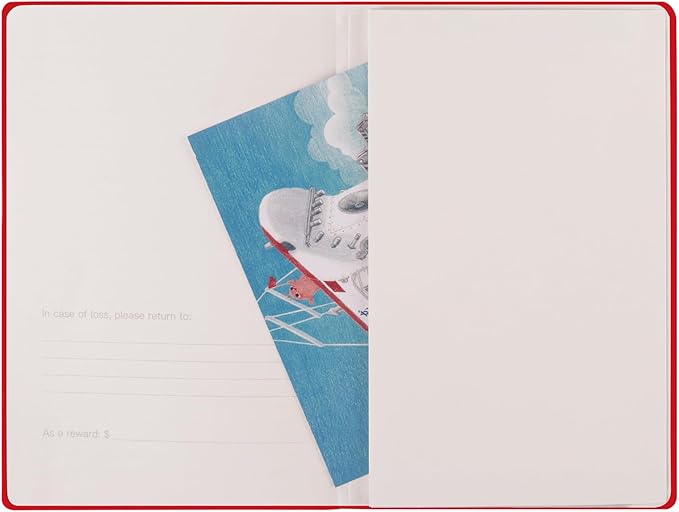 Comix Lined Journal Notebook for Women Men, Journaling Notebooks for Office School Home, 240 Pages, 5.5" x 8.3", College Ruled, A5, Hardcover, Red