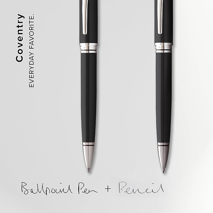 Cross Coventry Black Lacquer Pen and Pencil Gift Set