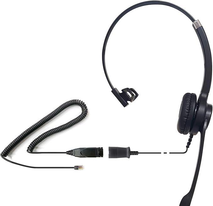 IPD IPH-255 Phone Headset with Noise Cancelling Microphone for Office and Call Center-Compatible with Avaya 1608 1616 9601 9608 9611 9611G 9620 9621 9630 9631 9640 9641 9650 9670 J139 J159 J169 J179