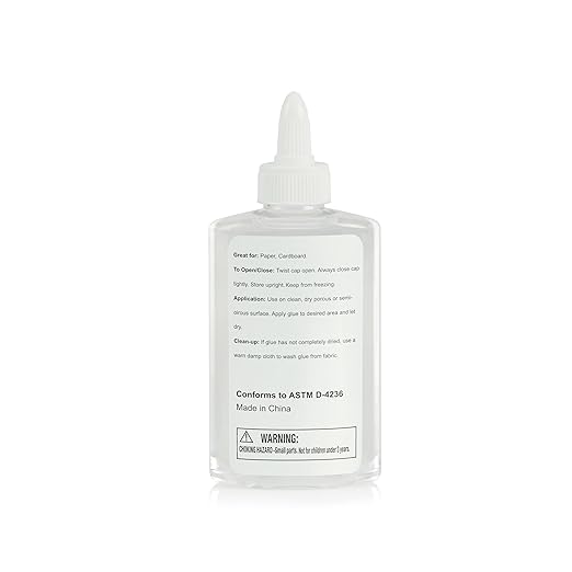 Amazon Basics Washable Liquid School Glue, 5 fl.oz Bottle, 147ml,1-Pack, Clear