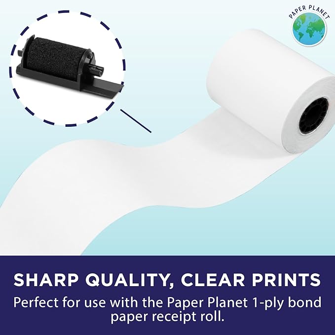 Black Printing Calculator Ribbons Compatible with IR40 by Paper Planet | Replacement Adding Machine Ink Ribbon Compatible with Canon, Casio, Sharp, Adler, and Victor IR40 Adding Machines | 5 Pack