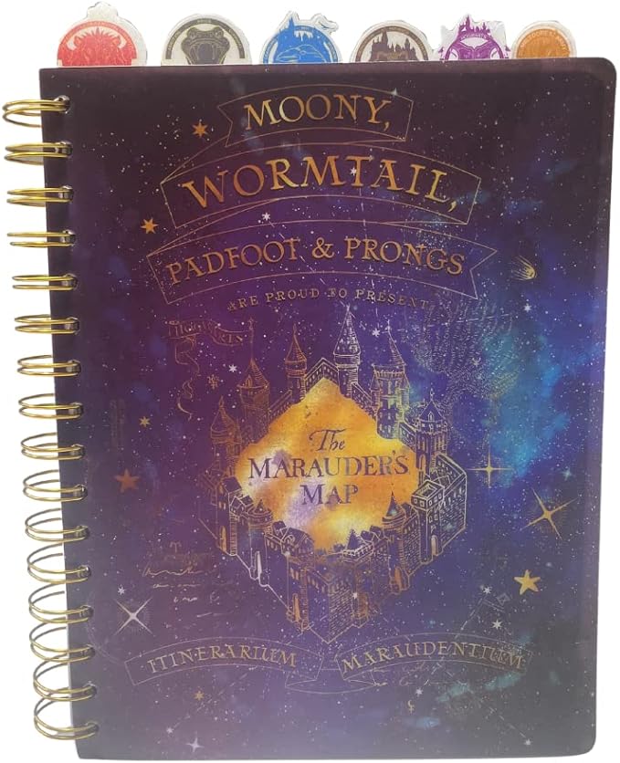 Innovative Designs Harry Potter Marauder’s Map Writing Notebook & Tab Journal for Kids, Teens or Adults