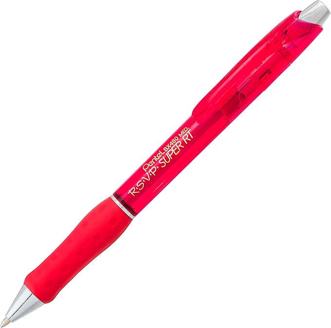 RSVP Super-Smooth Ballpoint Retractable Pen, Assorted , 8 Pack (BX480BP8M)