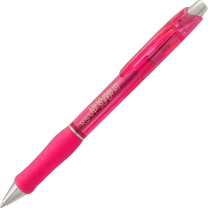RSVP Super-Smooth Ballpoint Retractable Pen, Assorted , 8 Pack (BX480BP8M)