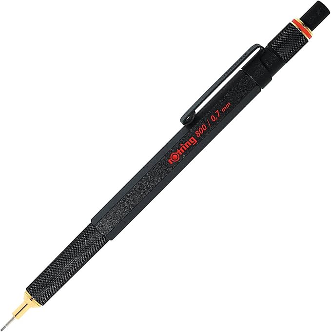 Rotring 800 Retractable Mechanical Pencil, 0.7 mm, Black Barrel