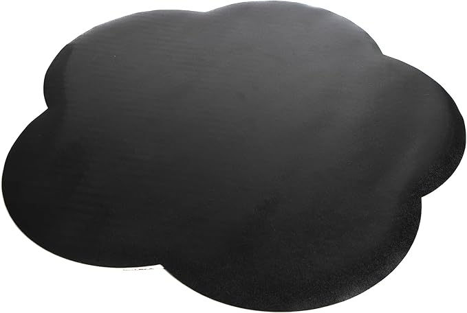 DESKU Flower Power Desk Chair Mat – Heavy-Duty PVC Mats for Hard Floor Protection, Black, 48 x 49 Inches, Made in The USA