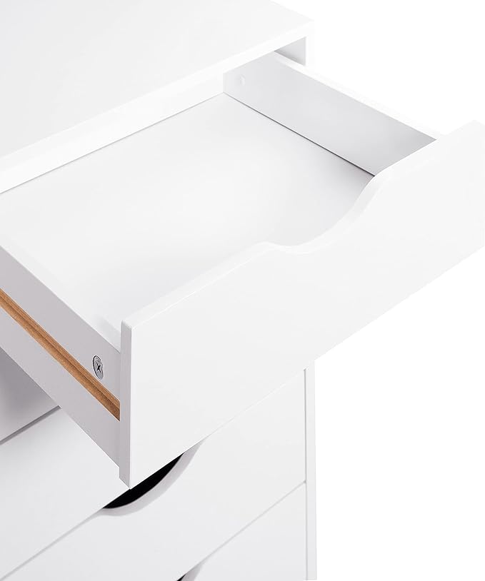 Naomi Home Office File Cabinets Wooden File Cabinets for Home Office Lateral Cabinet Wood Cabinet Mobile Mobile Storage Filing Storage Drawer White 5 Drawer