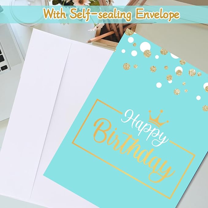 Jumbo Birthday Card, 22 x 14 Inch Extra Large Greeting Card with Envelope for Her, Happy Birthday Giant Guest Book, Oversize Birthday Party Signs Decorations Supplies for Women Girls Wife Mother