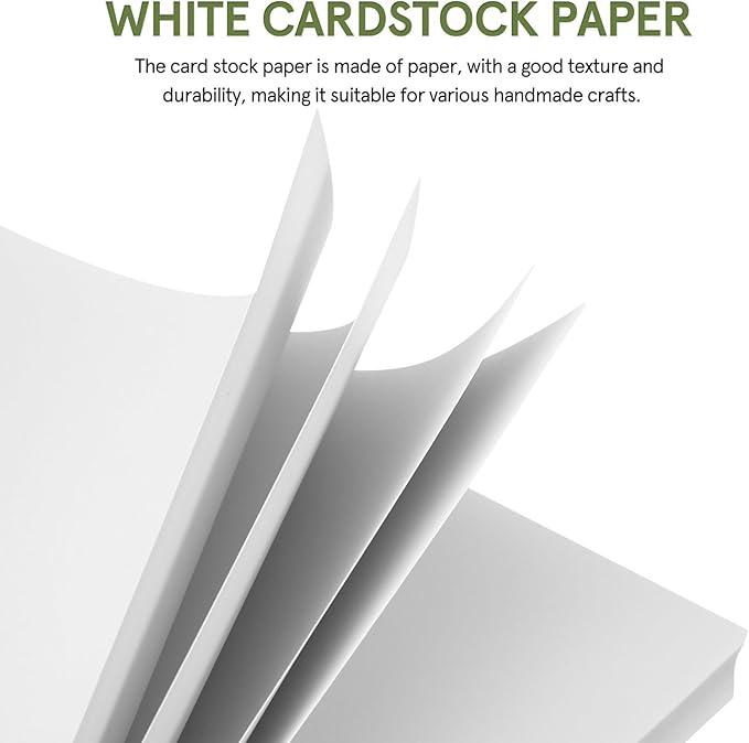 50 Sheets White Cardstock Paper 8.5 X 11 Inch, 180g a4 Printer Paper for Diy Crafts, Scrapbooking, Invitations, Decorations