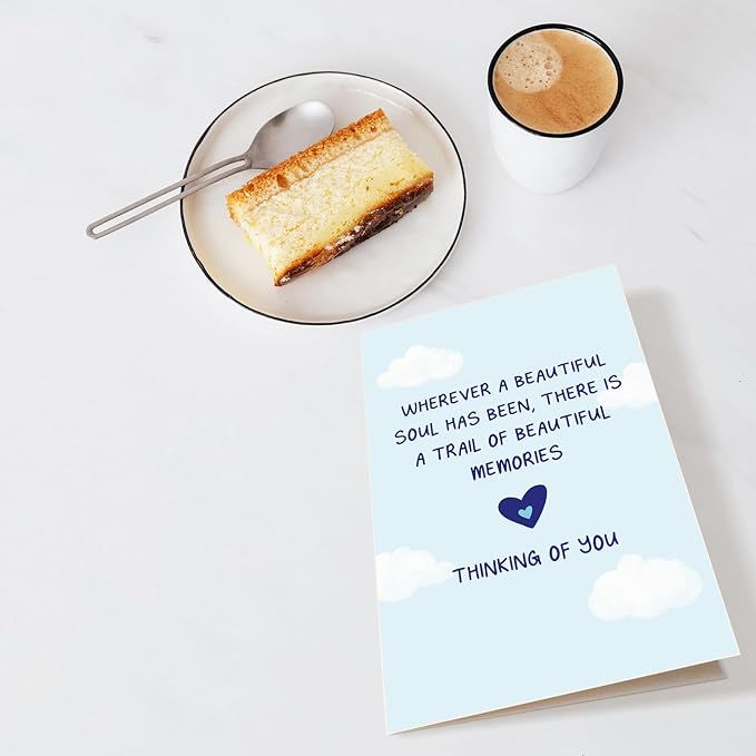 Sorry for Your Loss Card, Thinking of You Card, Sympathy Gift, Bereavement Card, Wherever A Beautiful Soul Has Been There Is A Trail Of Beautiful Memories