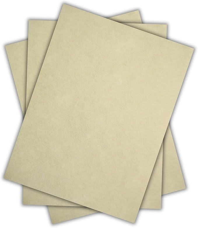 300 Natural Parchment 65lb Cover Paper Sheets 8.5X14 Inches Cardstock Weight Colored Sheets 8.5X14 Inches Legal|Menu Size - Printable Old Parchment Semblance