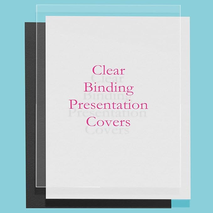 TOTiyea 200 Pack 6 Mil PVC Binding Presentation Covers, Clear Report Covers for Binding,8.5x11 Inches,Letter Size