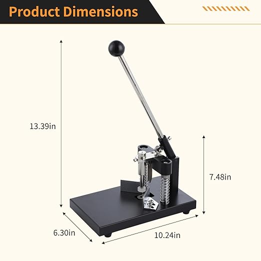 Corner Rounder, Paper Punch Cutter, Hand-Operated Corner Rounding Machine with R6mm and R10mm Dies, Industrial Heavy Duty Paper Cutting Tool for Laminate