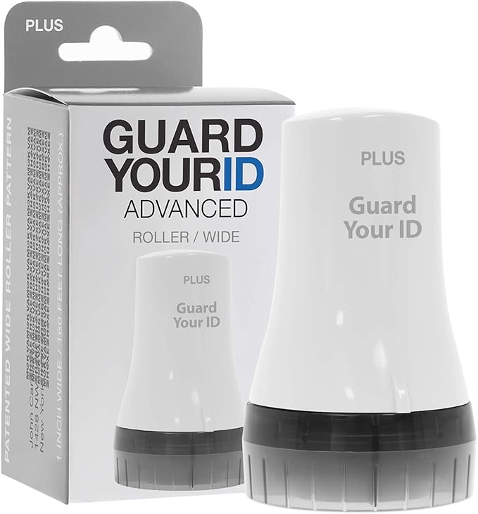 Guard Your ID ADVANCED WIDE Roller Identity Theft Prevention Security Stamp WHITE (38491)