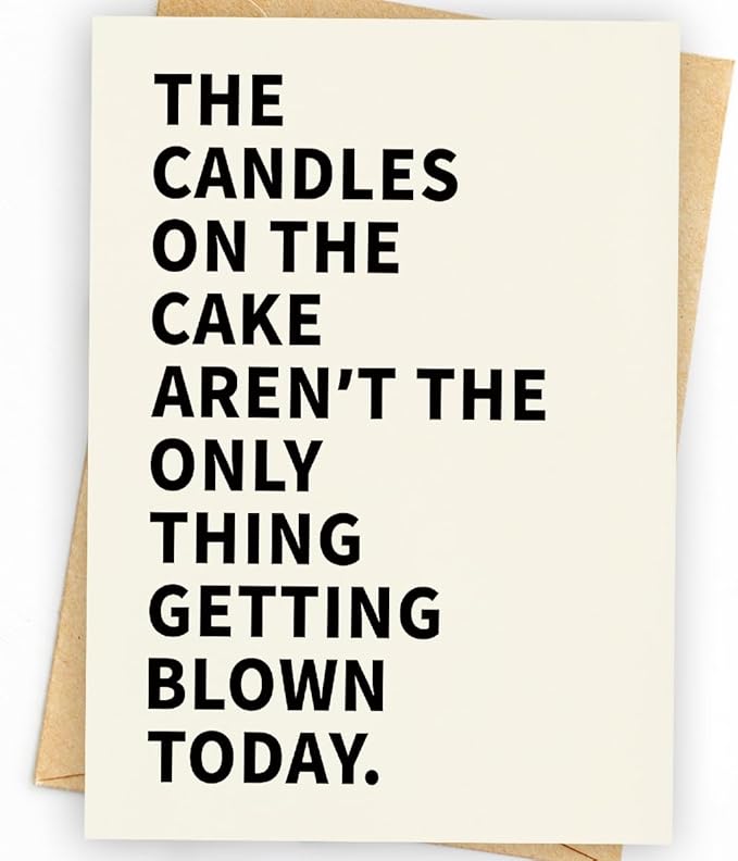 Naughty Birthday Card for Men, Husband, Boyfriend, and Him | Happy Birthday Gifts & Decorations for Men