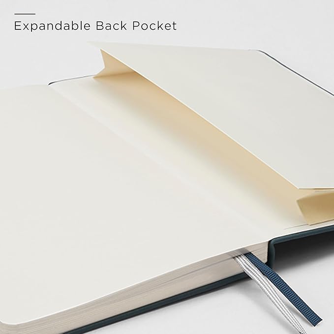 A5 Lined Leather Journal and Pen Set for Women&Men, Gift Box Included, Hardcover Notebook with 160 Pages 100GSM Thick Paper, for Work, Business, School or Home Writing(Cyan)