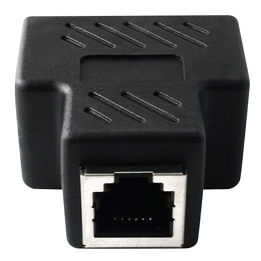 Telephone Splitter 1 to 2 RJ11 6P4C Wall Jack Plug RFAdapter Telephone Line Splitter Module Adapter