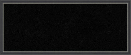 Amanti Art Black Cork Board for Wall, 13x31 Vision Board with Black Wood Frame, Medium Corkboard Office Decor for Home Organization, Traditional Corkboard Pinboard to Display Items for Home