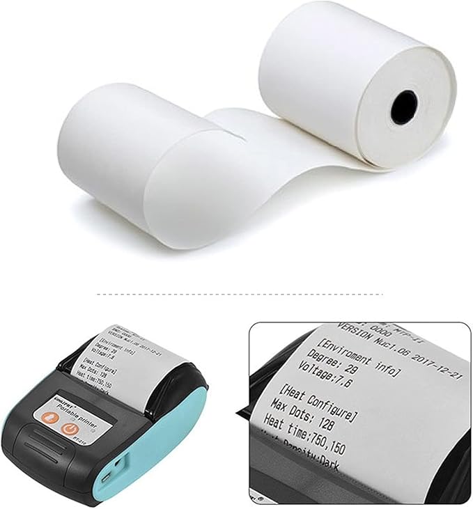 OausTect Credit Card Paper Rolls Thermal 2 1/4 X 50 Adding Machine Paper Rolls for POS Printer/Cash Register Machine, 100 Rolls