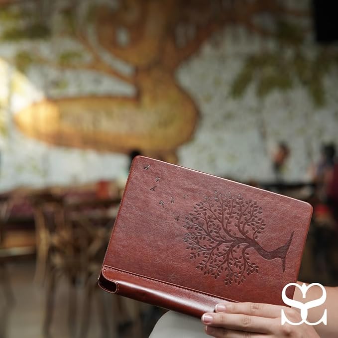 SETTINI® Tree of Life Journal Gift Set - Hardcover Vegan Leather, Unique Pen Holder, Lined, 192 Pages, 6 x 8.5 inches - Includes Pen for Writing and Travel - Birthday Gift