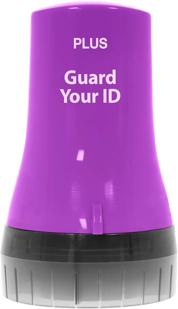 Guard Your ID Wide Advanced Roller 2.0 Identity Theft Prevention Security Stamp Purple