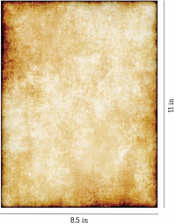 50 Stationery Vintage Antique Design Printing/Writing Papers 8.5 x 11 in, Letter Writting Paper, Decorative Printer Paper for Invitation, Letter, Resume, Award, Diploma, Art, Craft, Certificate(D)