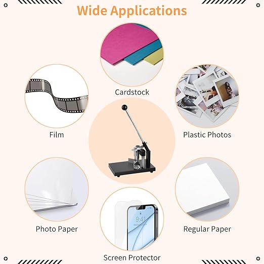 Corner Rounder, Paper Punch Cutter, Hand-Operated Corner Rounding Machine with R6mm and R10mm Dies, Industrial Heavy Duty Paper Cutting Tool for Laminate