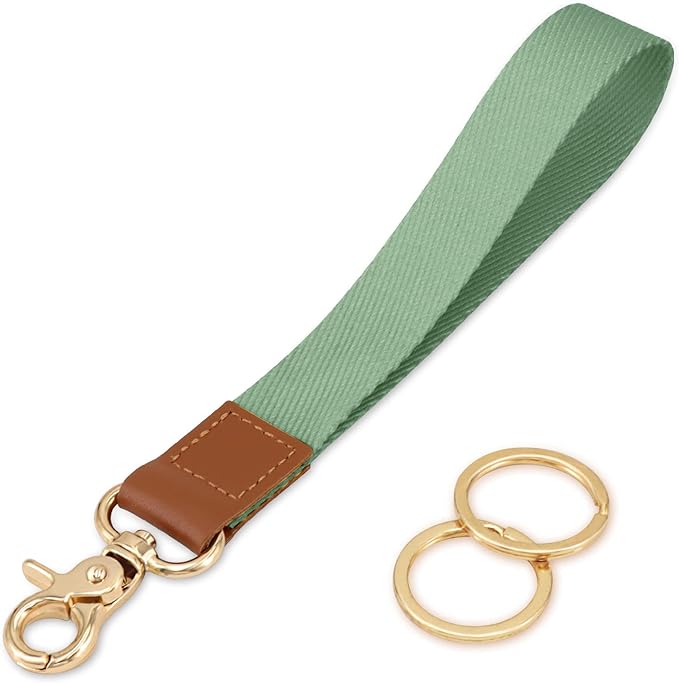 Wrist Lanyard for Women and Men, Keychain Lanyard for Keys, Wrist Keychain Strap Lanyard for Car Keys ID Badge Wallet Card Holder (Olive Green)