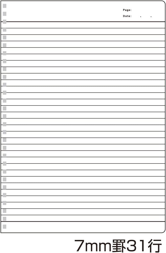 Kyokuto FOBCOOP PTA03K Ring Notebook, A-Ruled, B5, Black