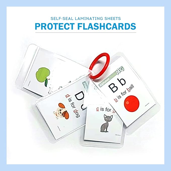 Uinkit Self Sealing Laminating Pouches, Waterproof Lamination Pouches, Permanent Adhesive 10mil Thickness 2.6x3.9inches 110Pack No Machine Needed (2.6x3.9Inchesx110Pack)