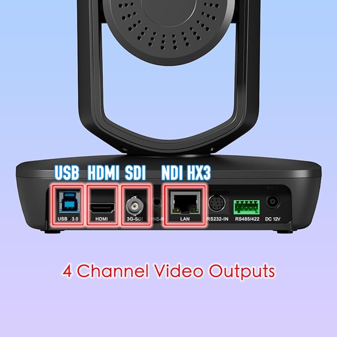 AVKANS 20X NDI PTZ Camera Kits - 2pcs 20X AI Auto Tracking NDI Camera with 1pcs IP Joystick Controller Package for Church Live Streaming Video Production（2X LV20N and 1x AV-Joy-IP）