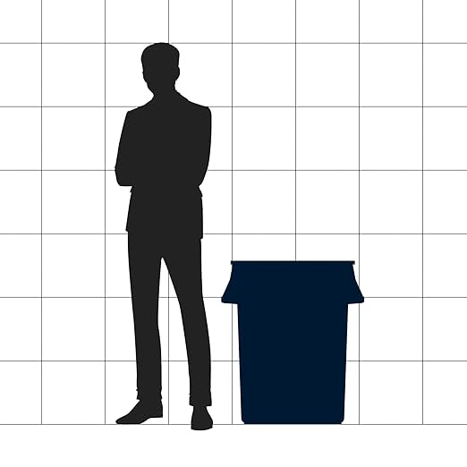 44 Gallon Yellow Round Commercial Trash Can