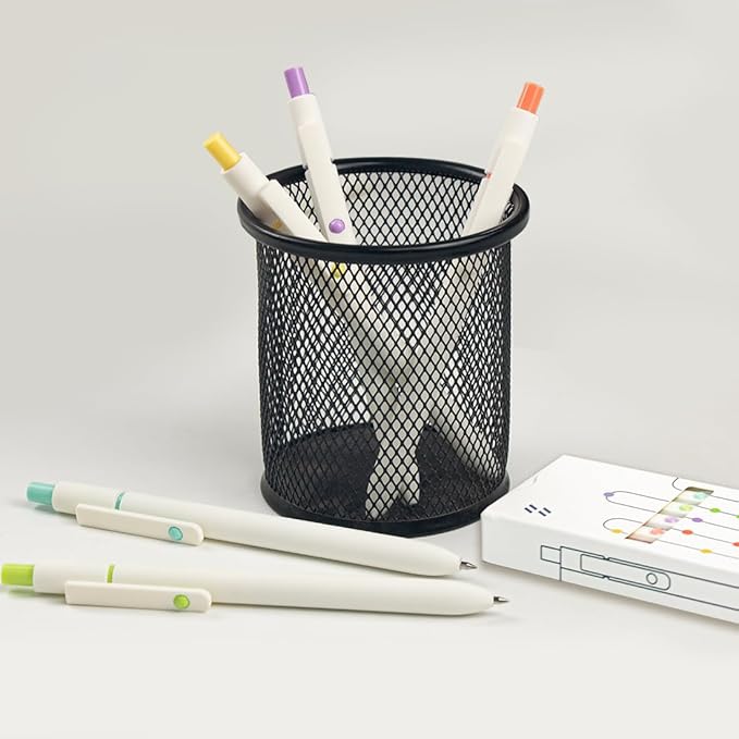 5 Pcs Colorful Gel Pens,0.5mm Fine Point for Journaling Note Taking Writing, Quick Dry Black Ink Pens for Office School Supplies Gifts for Women Teacher Students (White)