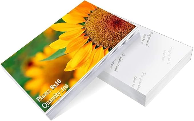 ZBEIVAN Photo Paper 8x10 inch High Glossy Paper 100 Sheets, 200 GSM Paper for Printer