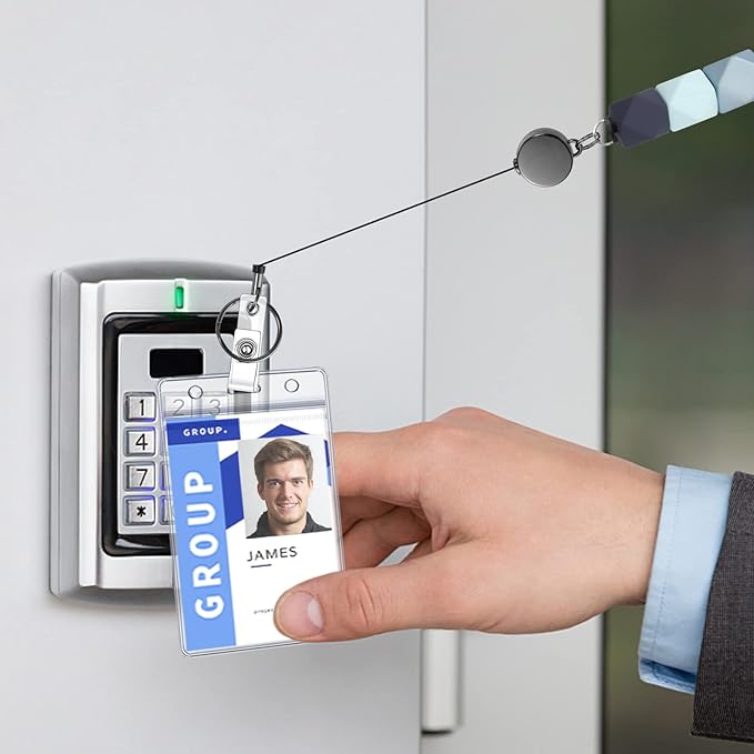 9 in 3 Set Retractable Lanyard for ID Badges, Teacher Lanyard with Badge Holders Beaded Cute Lanyards for ID Badges and Keys Teacher Appreciation Gifts Office Gift for Coworkers