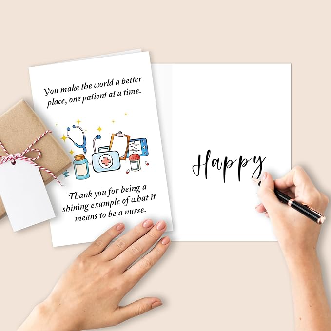 Great Nurse Thank You Card, Funny Appreciations Gifts for Women Men, Registered Nurse Gifts, Nurse Day Cards