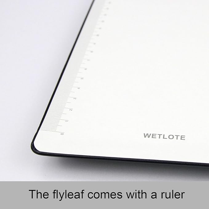 A5 Hard Cover Notebook with Pen Holder, Gold Edges & 180° Lay Flat - Large 5x8.25 Lined, Bookmark, Gift Box - Durable Journal for Office, Study, Travel - Writers, Students (Light Blue)