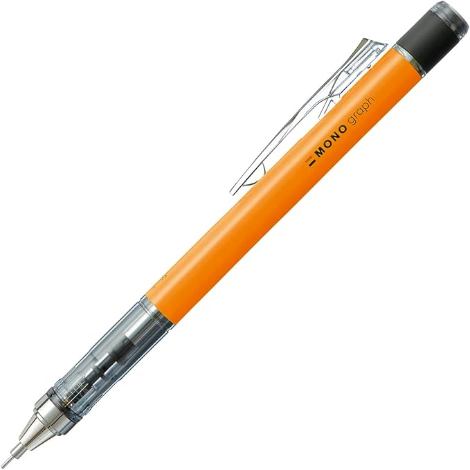 Tombow Mechanical Pencil, Monograph 0.5mm, Neon Orange (DPA-134D)