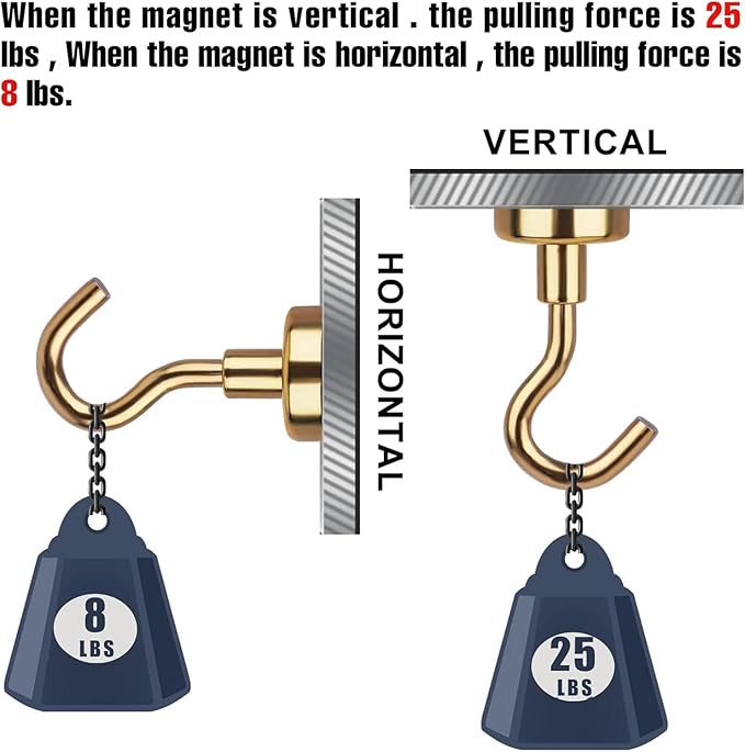 DIYMAG Magnetic Hooks, 30Lbs Strong Heavy Duty Cruise Magnet S-Hooks for Classroom, Fridge, Hanging, Cabins, Grill, Kitchen, Garage, Workplace and Office etc, (20 Pack-Yellow)