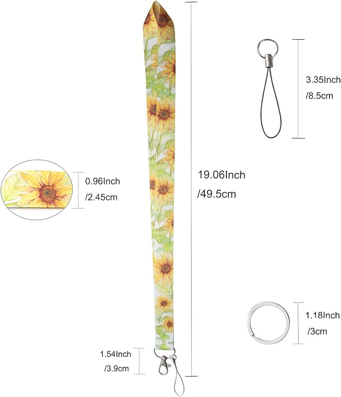 Yiflin Cute Neck Lanyard for Keys, Wallet, Id Card Holder, Cool Keychain Lanyard for Women, Men, Teacher