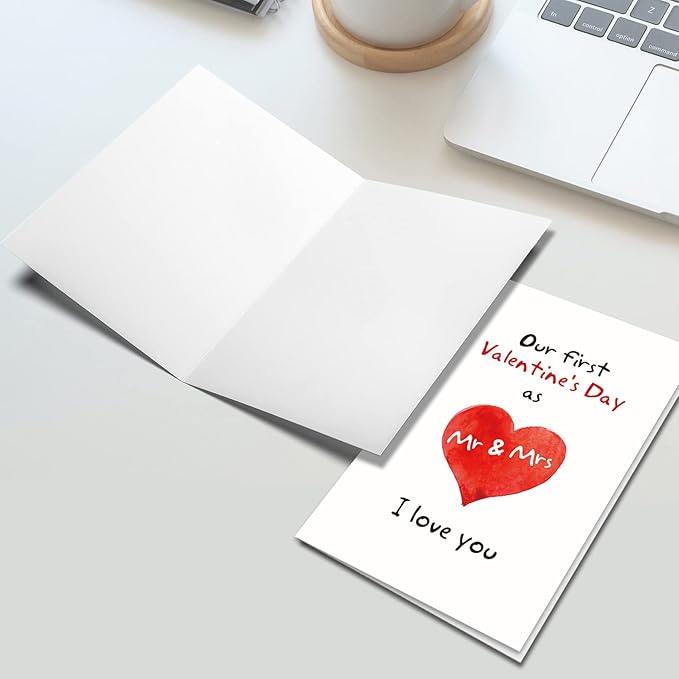 Ogeby First Valentine's Day Card for Couples, Sweet 1st Valentine's Day Greeting Card