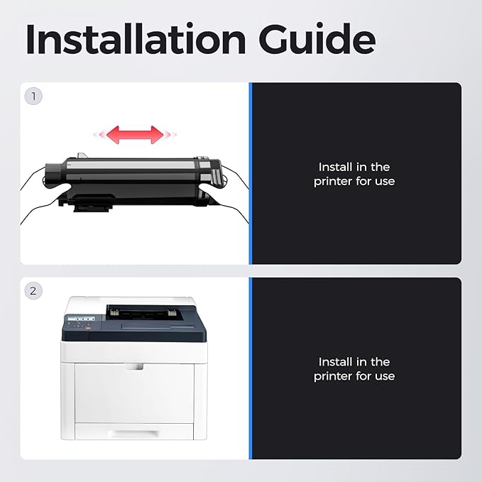 6510 6515 Toner Cartridge 106R03480 106R03477 106R03478 106R03479 Replacement Compatible for Xerox Phaser 6510N 6510DN 6510DNM 6510DNI WorkCentre 6515N 6515DN 6515DNM 6515DNI Black Color Printer 4Pack