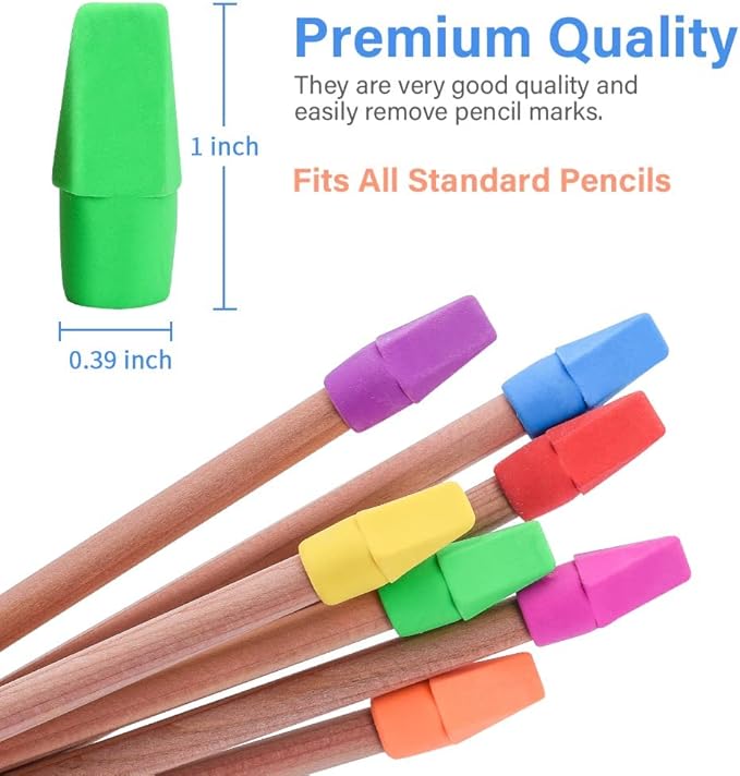 Sooez 120 Pack Pencil Erasers, Pencil Top Erasers Cap Erasers Eraser Tops Pencil Eraser Toppers Eraser Studying Supplies for Teachers Eraser Pencil Erasers, Pink