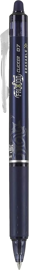 Pilot, FriXion Clicker Erasable Gel Pens, Fine Point 0.7 mm, Pack of 12, Navy Blue