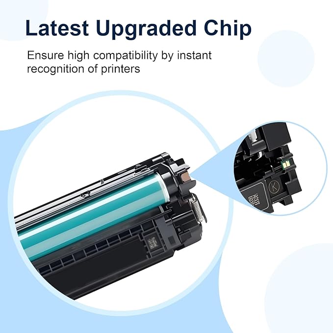 508A Remanufactured Toner Cartridges 4 Pack(with Chip) Compatible with 508A 508X for Enterprise M553 M552 553 MFP M577 Printer for 508A CF360A CF361A CF362A CF363A (Black Cyan Magenta Yellow)