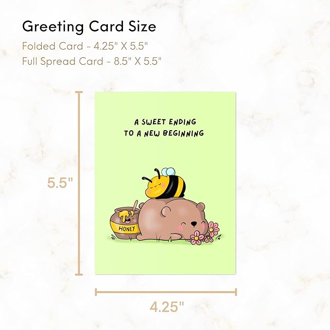 Congratulations Card, Graduation Card, Congrats Grad for Him/Her, Funny New Job Promotion, New Home, Wedding Celebration (A Sweet Ending To a New Beginning)