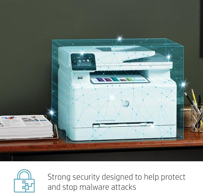 HP Color LaserJet Pro M283fdw Wireless All-in-One Laser Printer, Remote Mobile Print, Scan & Copy, Duplex Printing, Works with Alexa (7KW75A), White