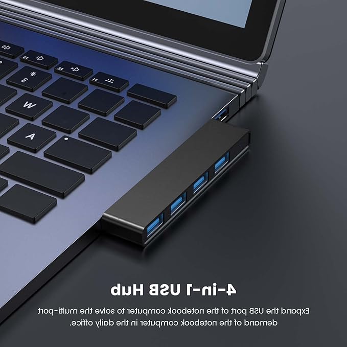 Networking Hub 2Pack, Fidioto 4 Port USB Adapter(1 * 3.0 Hub, 3 * 2.0 Hub), USB Hub for Laptop, iMac Pro, MacBook Air, Mac Mini/Pro, Surface Pro, Notebook PC, USB Flash Drives and Mobile HDD Etc.